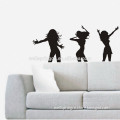 natral many persons sports wall sticker in room